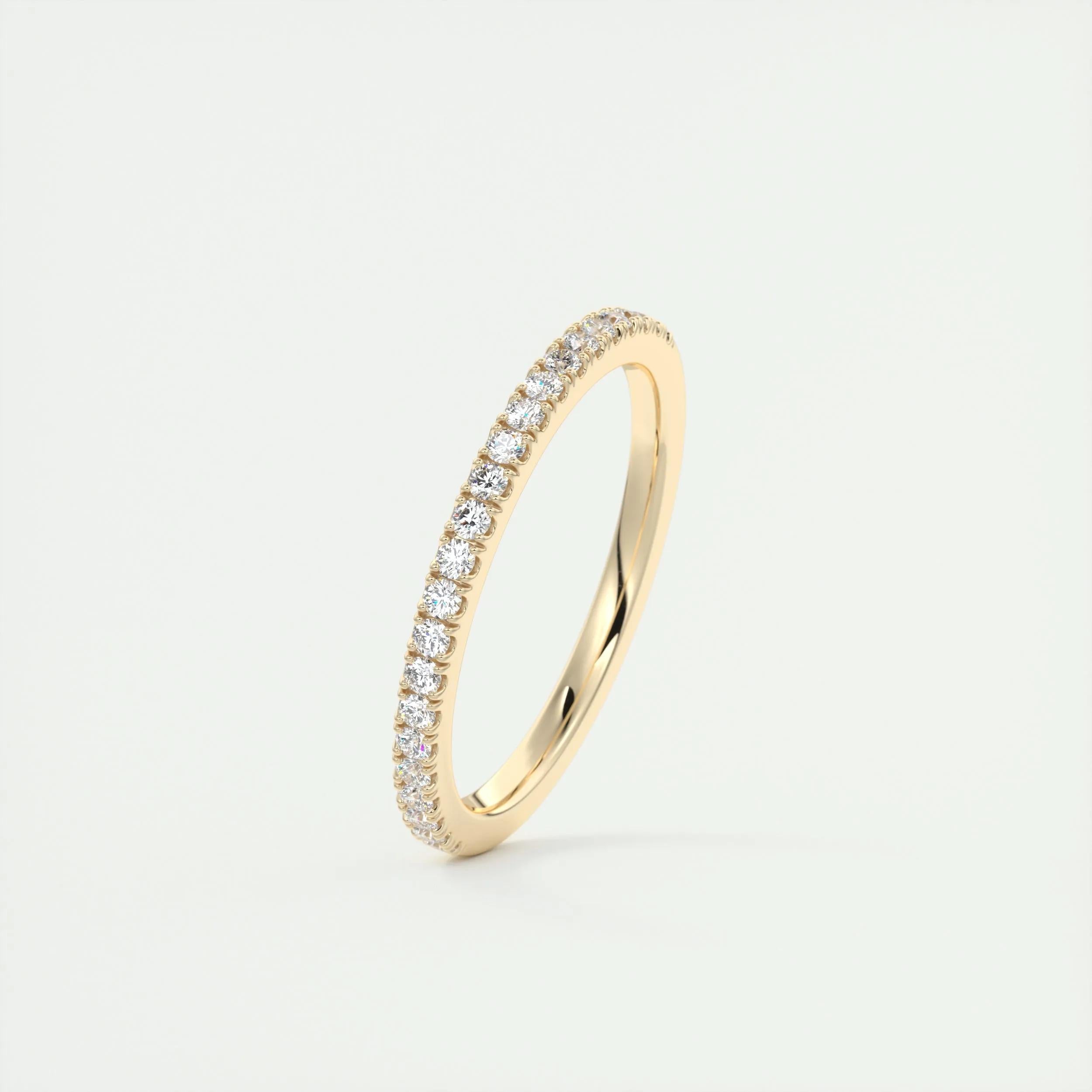 0.18 TCW Round CVD Diamond Half Eternity Wedding Band - Camila Brown