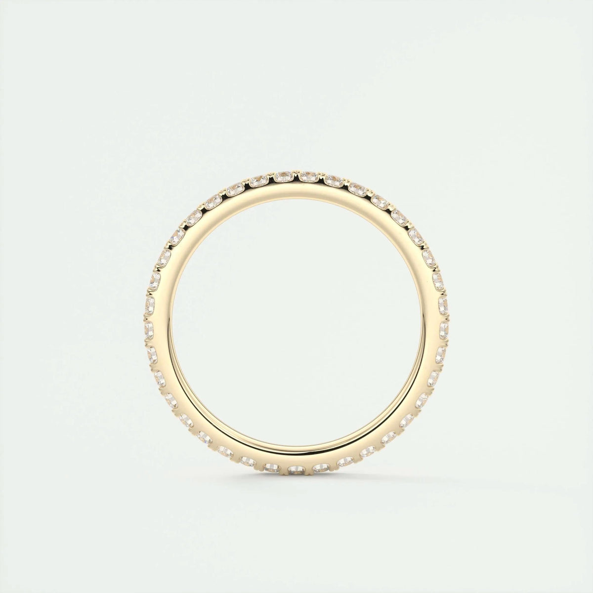0.74 TCW Round CVD Diamond Full Eternity Wedding Band - Camila Brown