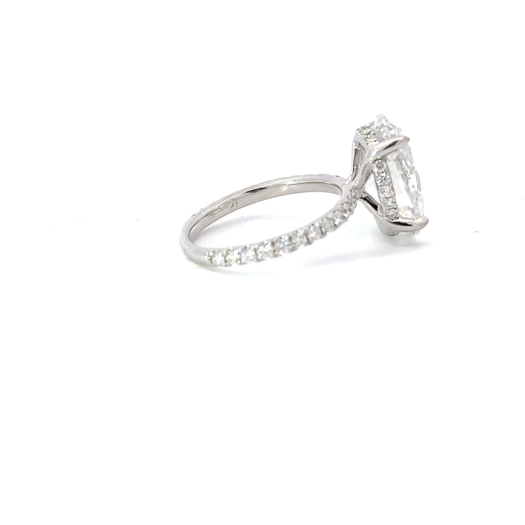 3.62-5.62 CT Oval F/VS1 CVD Diamond Pave Setting Engagement Ring - Camila Brown