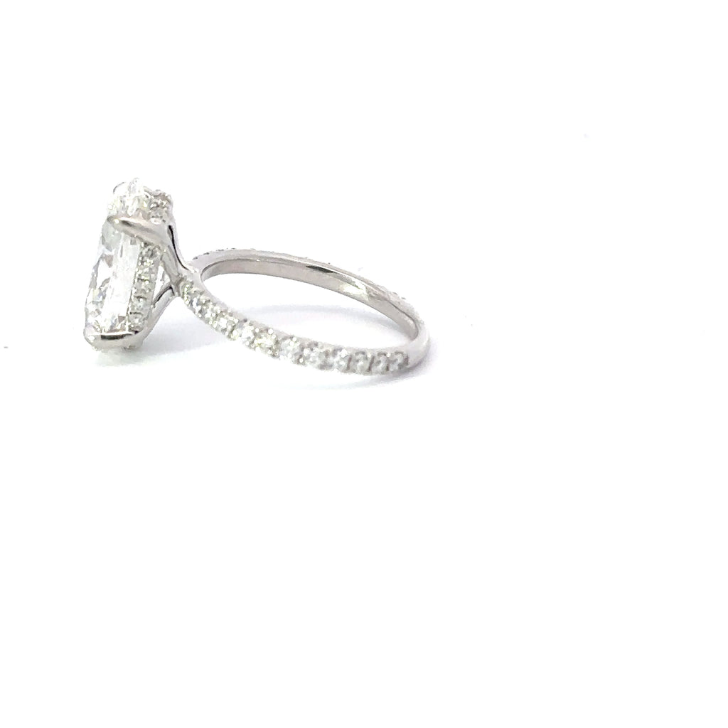 3.62-5.62 CT Oval F/VS1 CVD Diamond Pave Setting Engagement Ring - Camila Brown