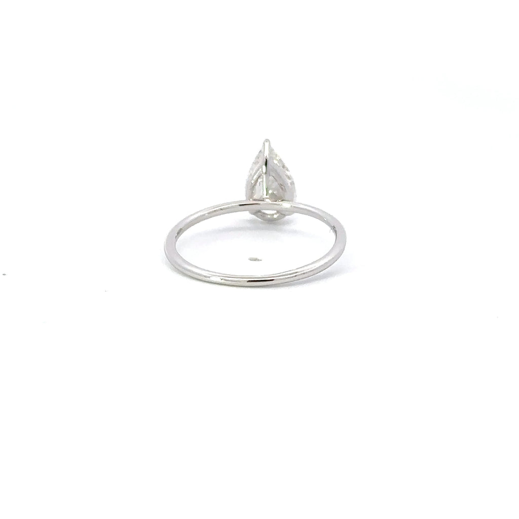 1.04 CT Pear F/VVS2 CVD Diamond Solitaire Engagement Ring - Camila Brown