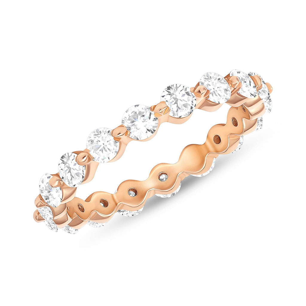 0.75 TCW Round CVD Diamond Full Eternity Wedding Band - Camila Brown