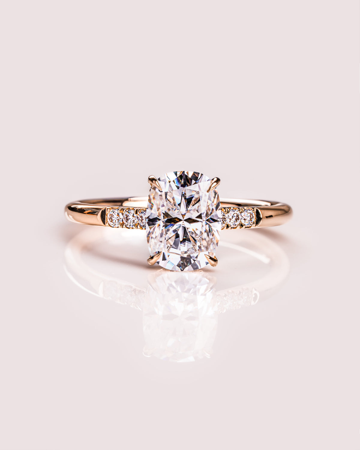 1.49 CT Cushion E/VS1 CVD Diamond Hidden Halo Engagement Ring - Camila Brown