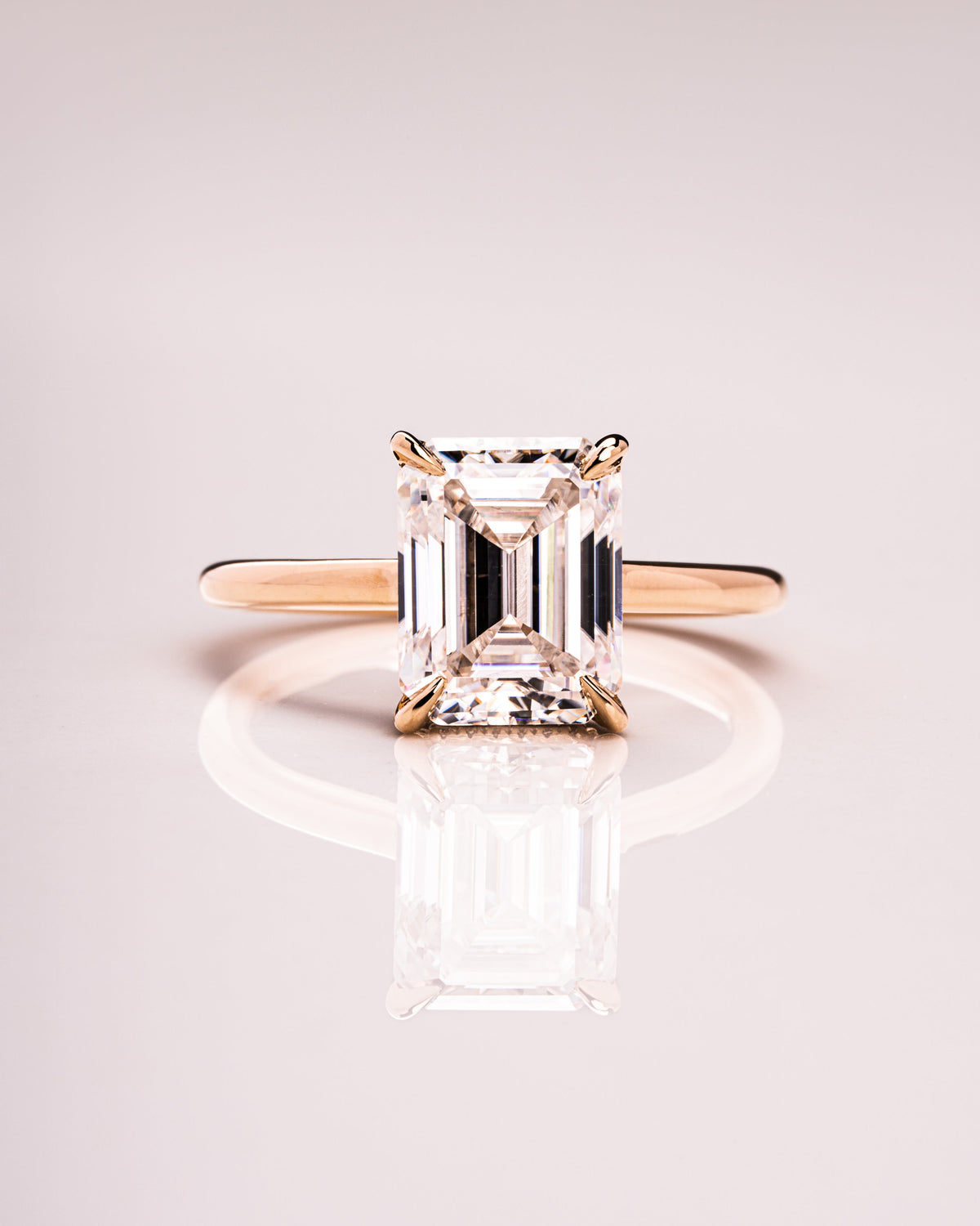 1.30 - 3.30 CT Emerald F/VS1 CVD Diamond Hidden Halo Engagement Ring - Camila Brown