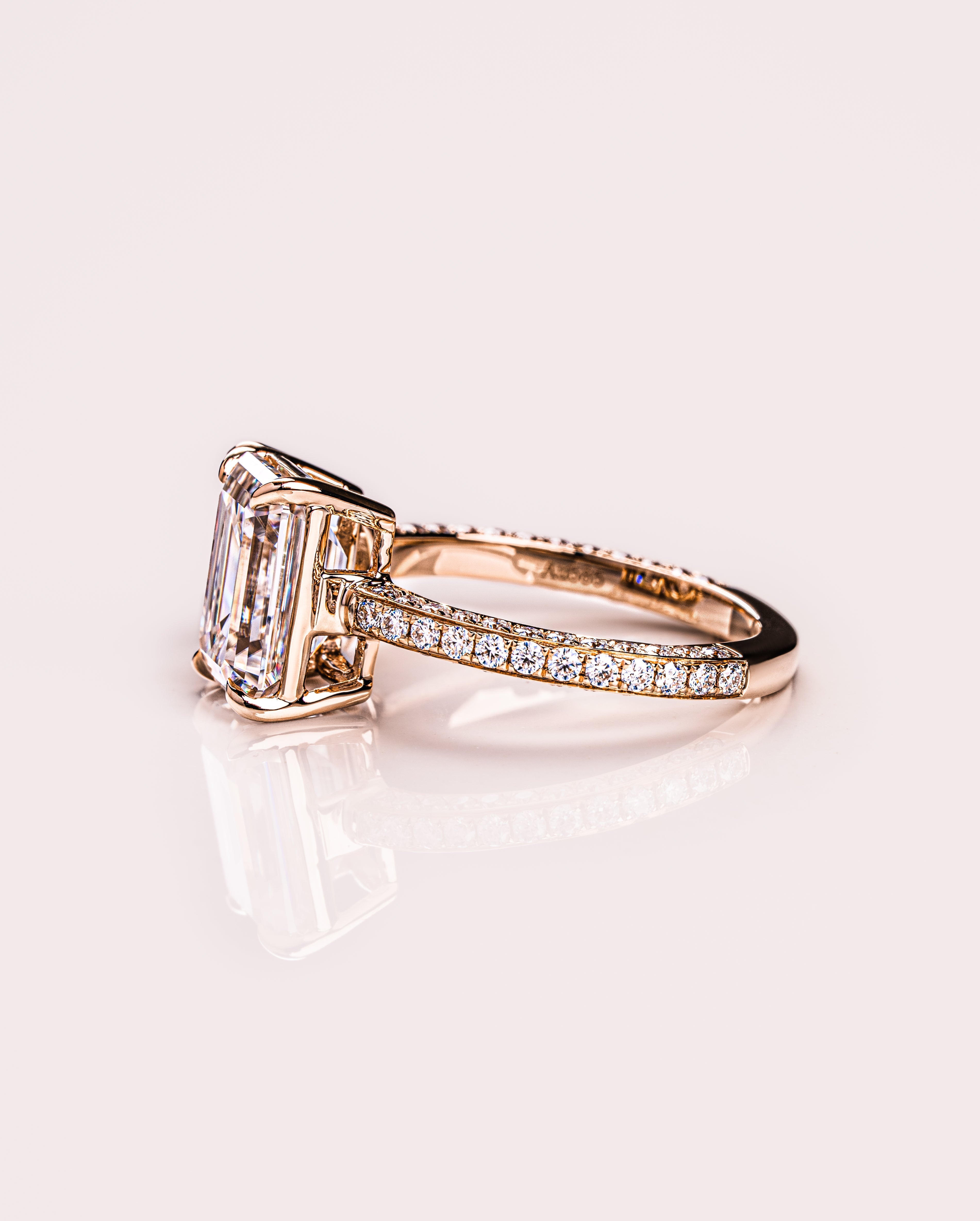 2.25 CT Emerald & Pear E/VS2 CVD Diamond Two Stone Engagement Ring - Camila Brown