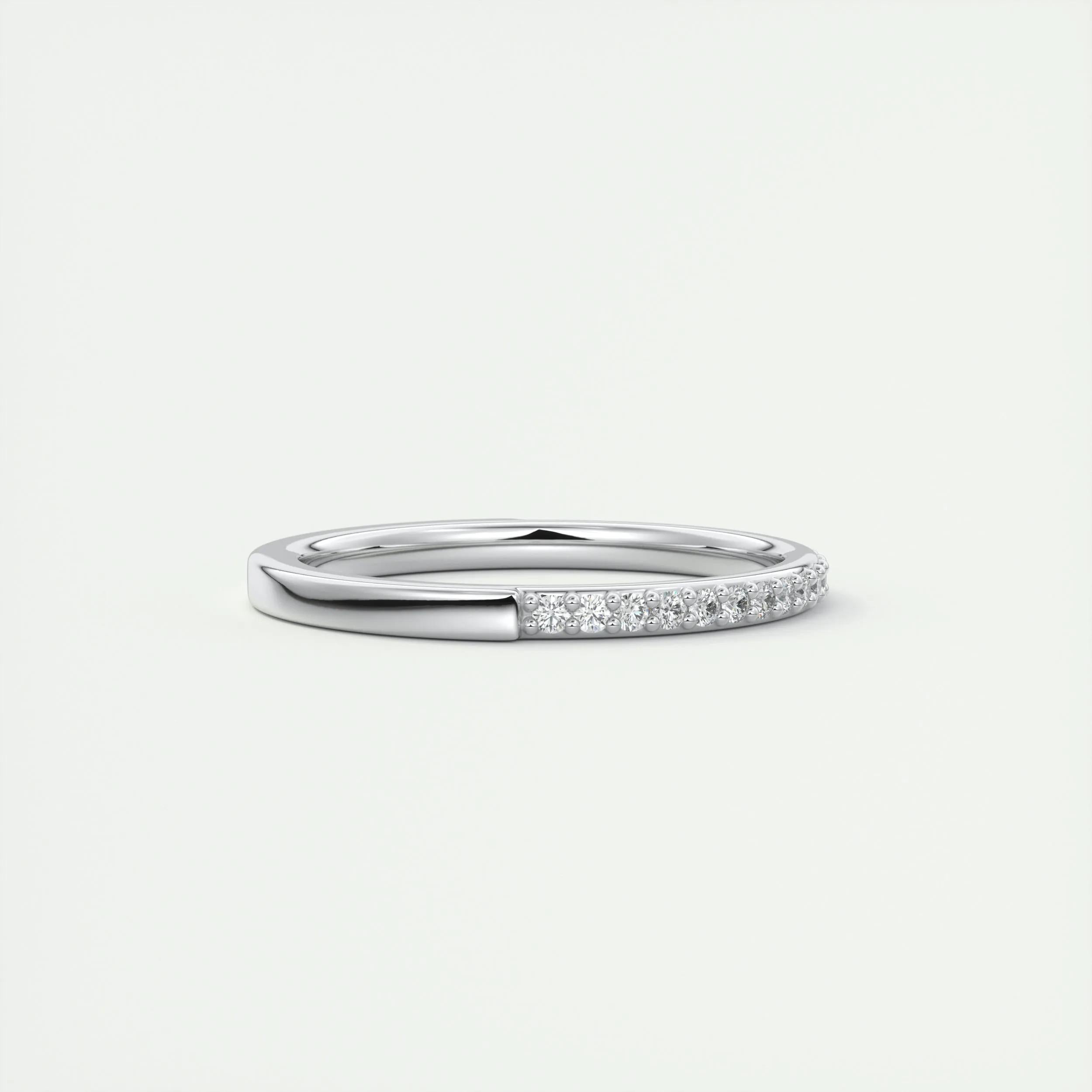 0.18 TCW Round CVD Diamond Half Eternity Wedding Band - Camila Brown