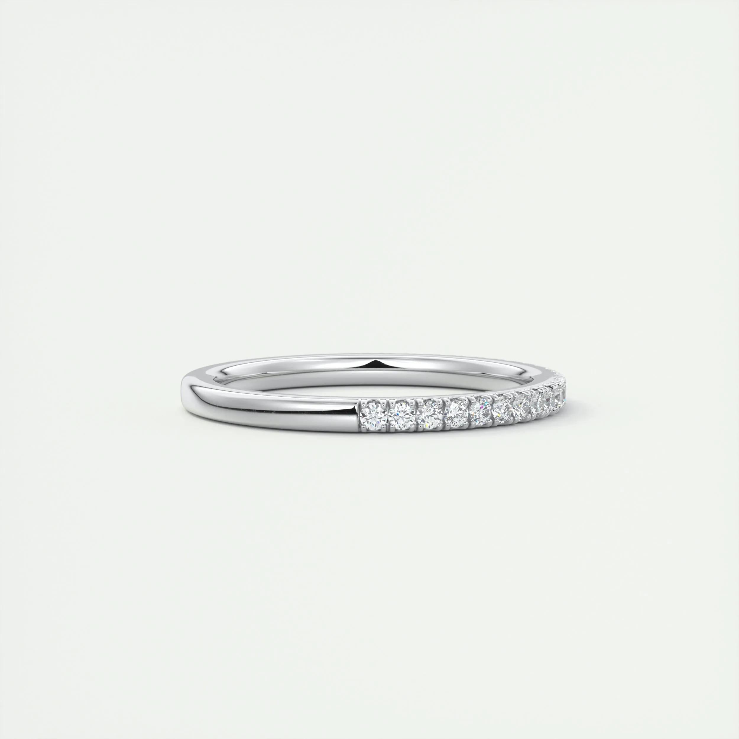 0.18 TCW Round CVD Diamond Half Eternity Wedding Band - Camila Brown