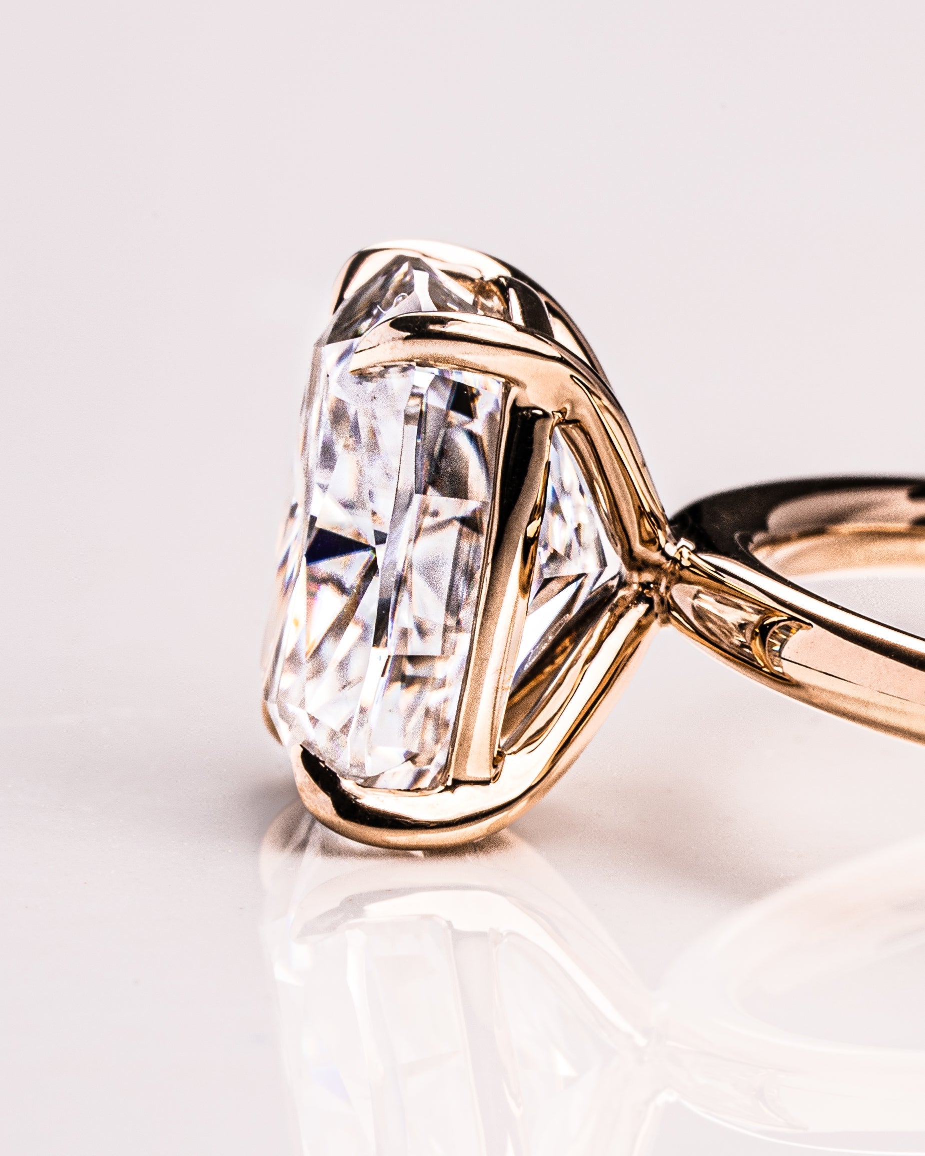 1.15 - 3.15 CT Cushion E/VS1 CVD Diamond Solitaire Engagement Ring - Camila Brown