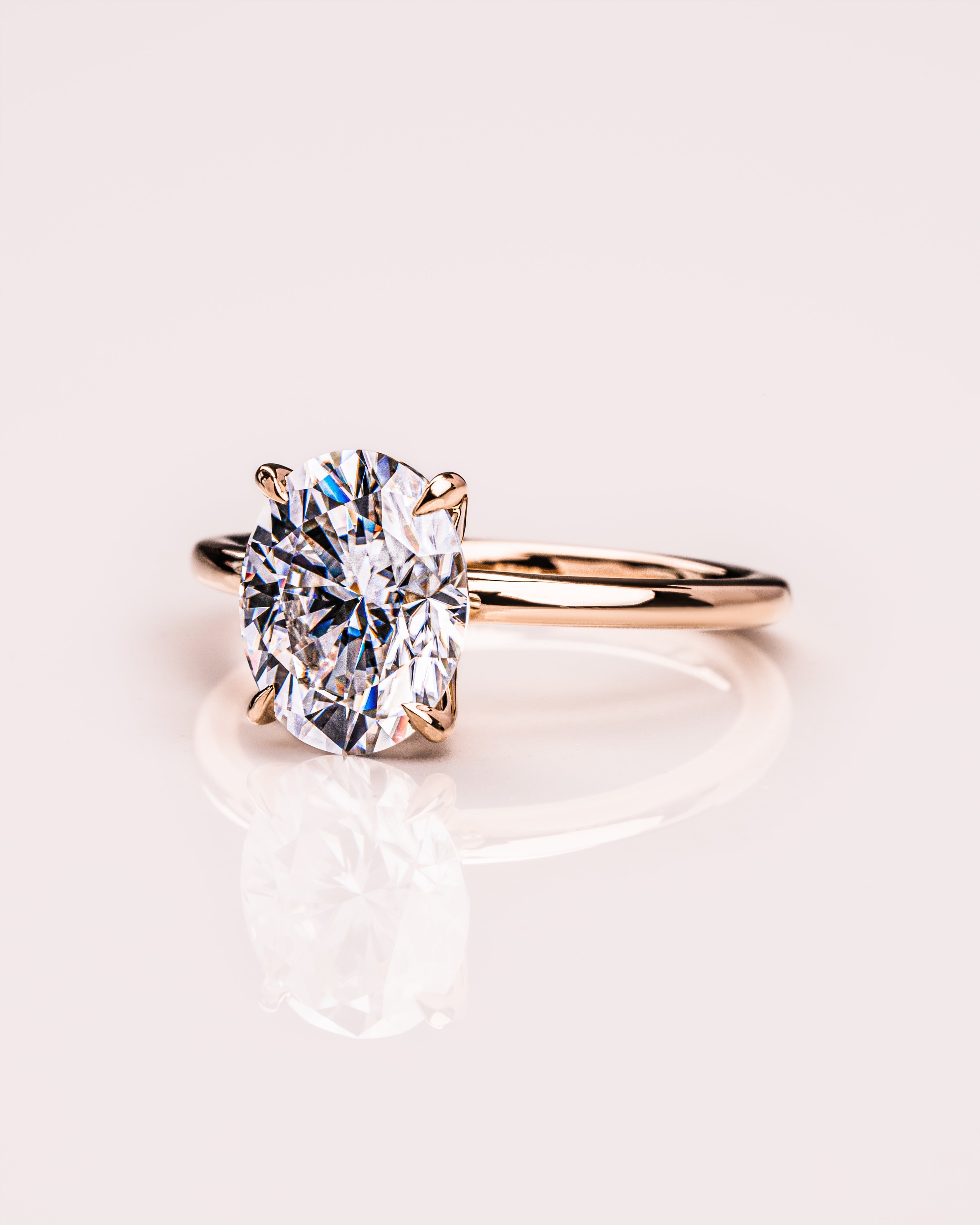 1.91 CT Oval F/VS1 CVD Diamond Solitaire Engagement Ring - Camila Brown