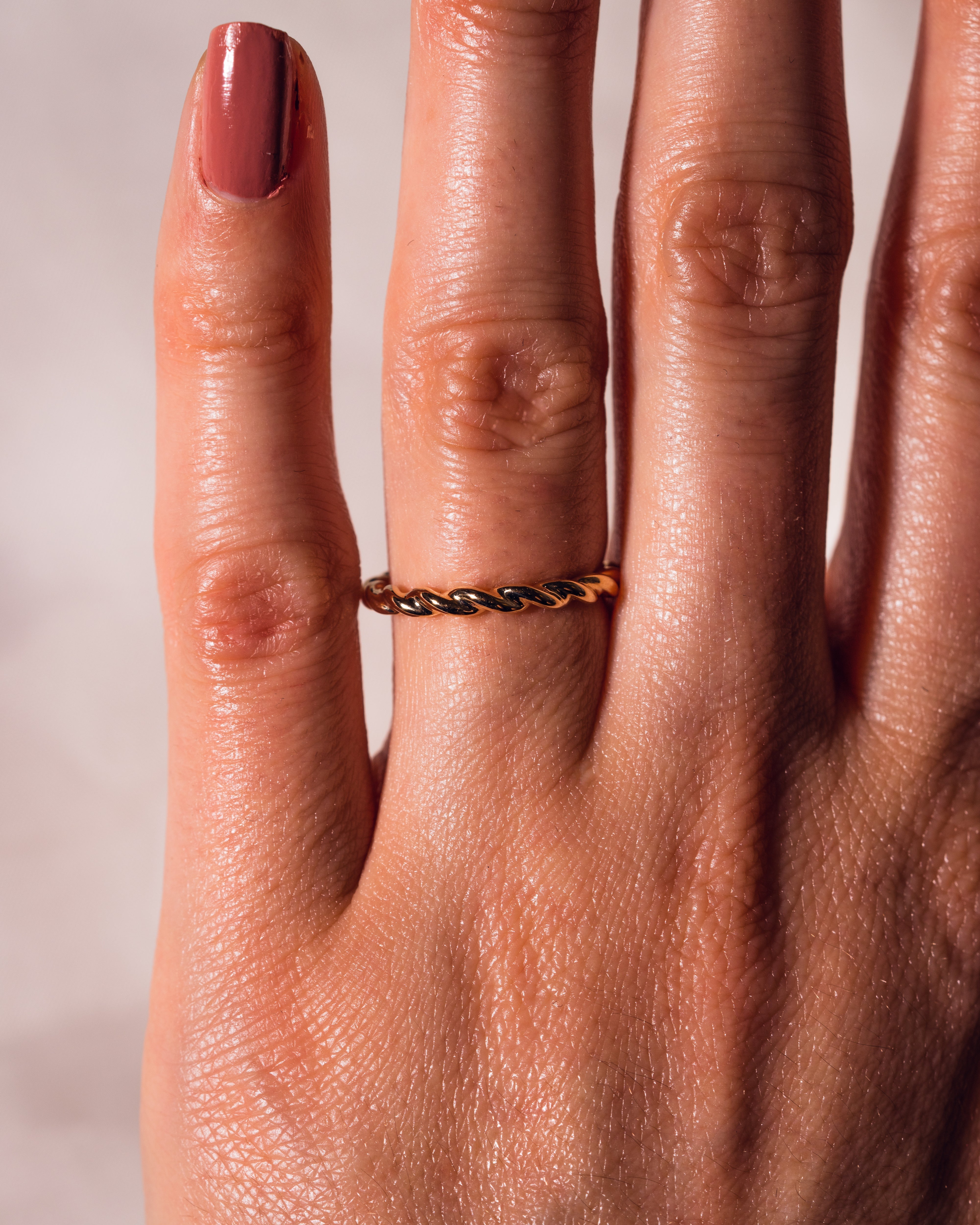 Plain Twisted Stacking Wedding Band - Camila Brown