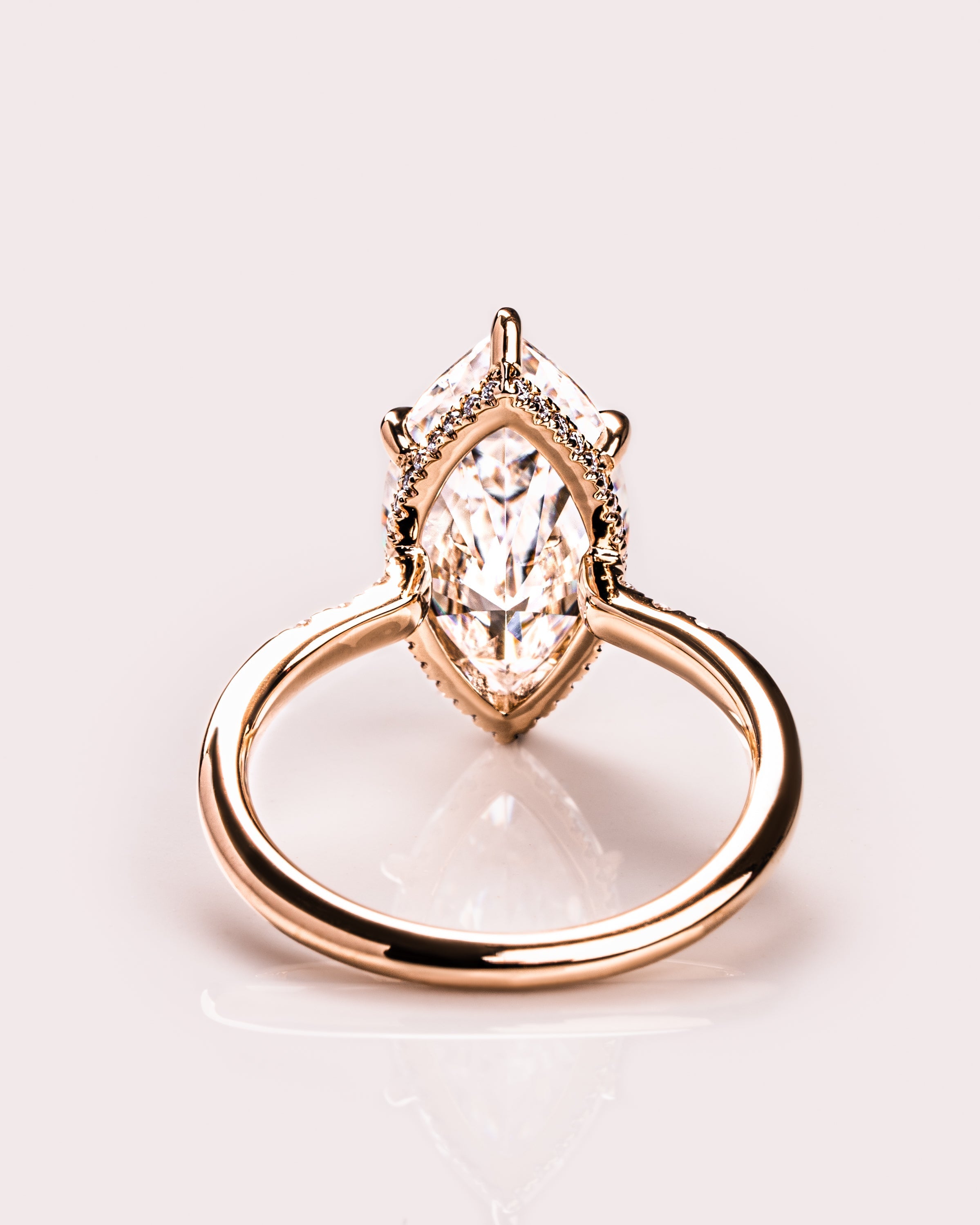 1.48-3.48 CT Marquise E/VS2 CVD Diamond Hidden Halo Engagement Ring - Camila Brown