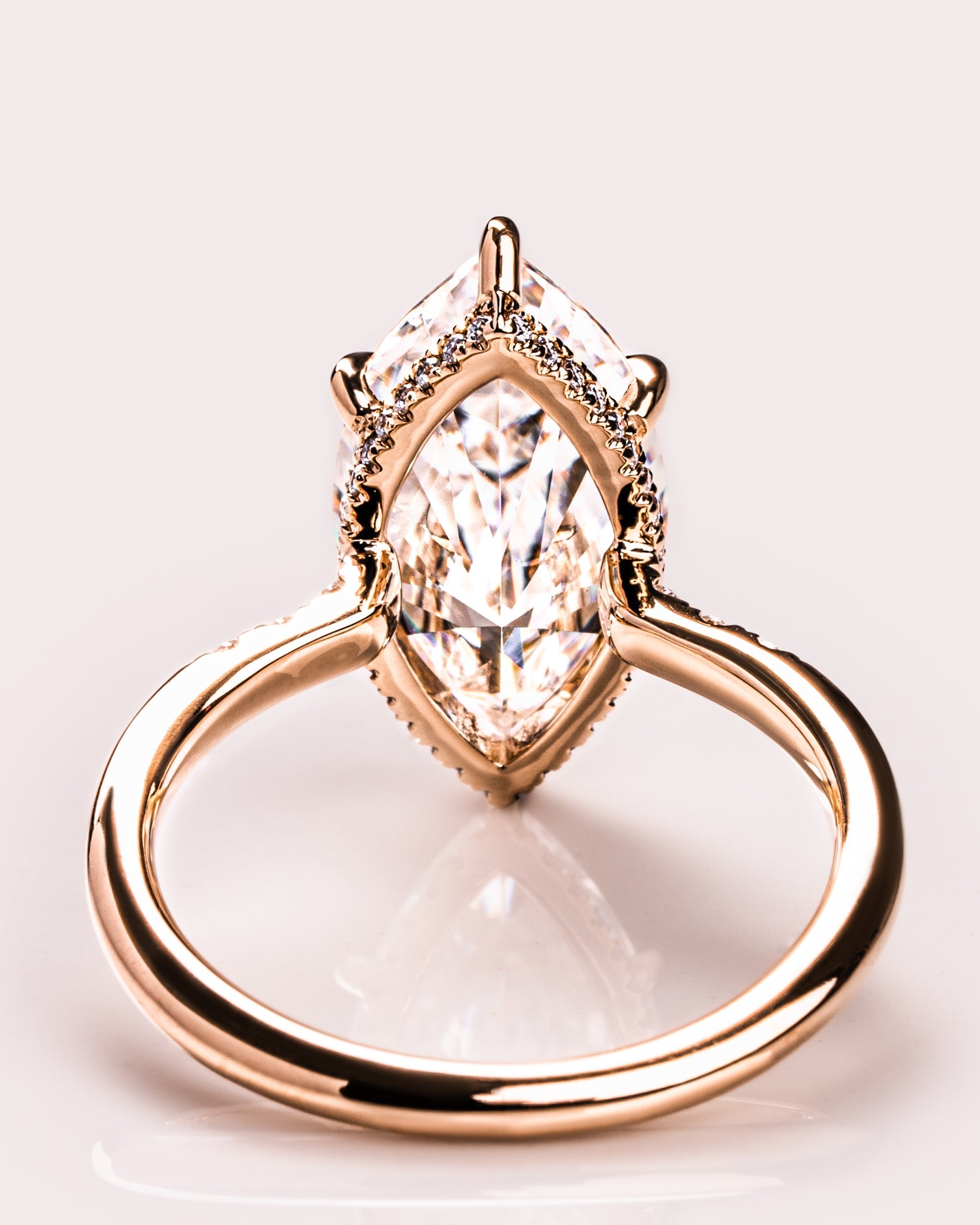 1.48-3.48 CT Marquise E/VS2 CVD Diamond Hidden Halo Engagement Ring - Camila Brown