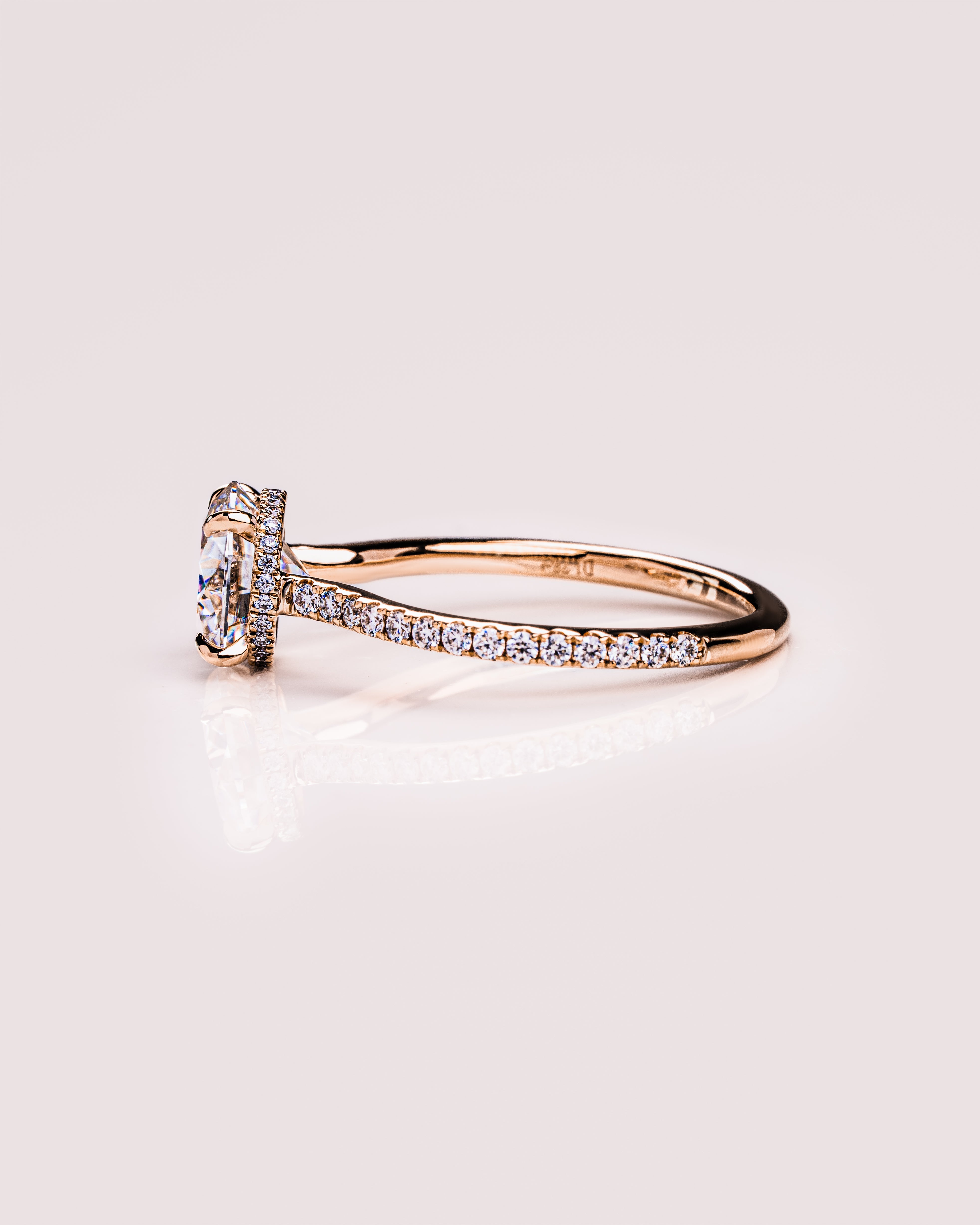 1.26 - 3.25 CT Round E/VS1 CVD Diamond Hidden Halo Engagement Ring - Camila Brown