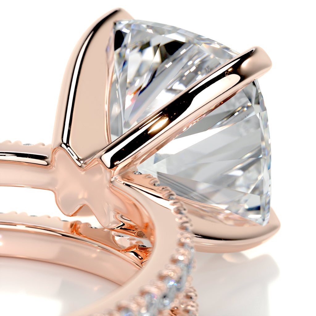 3.0 CT Cushion Solitaire & Pave Setting F-VS Loose Diamond Bridal Set - Camila Brown