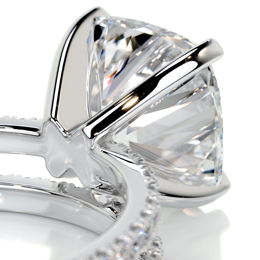 3.0 CT Cushion Solitaire & Pave Setting F-VS Loose Diamond Bridal Set - Camila Brown