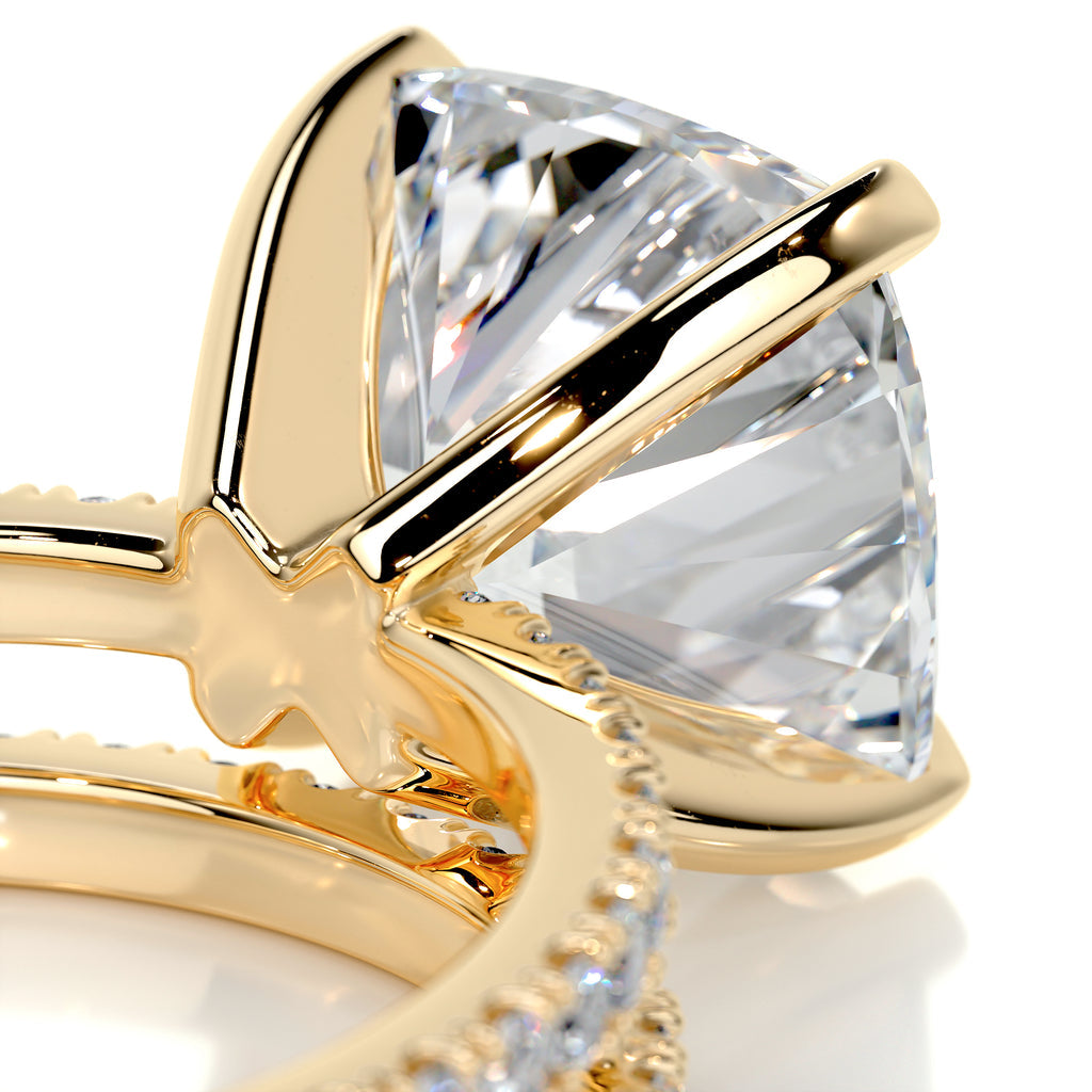3.0 CT Cushion Solitaire & Pave Setting F-VS Loose Diamond Bridal Set - Camila Brown
