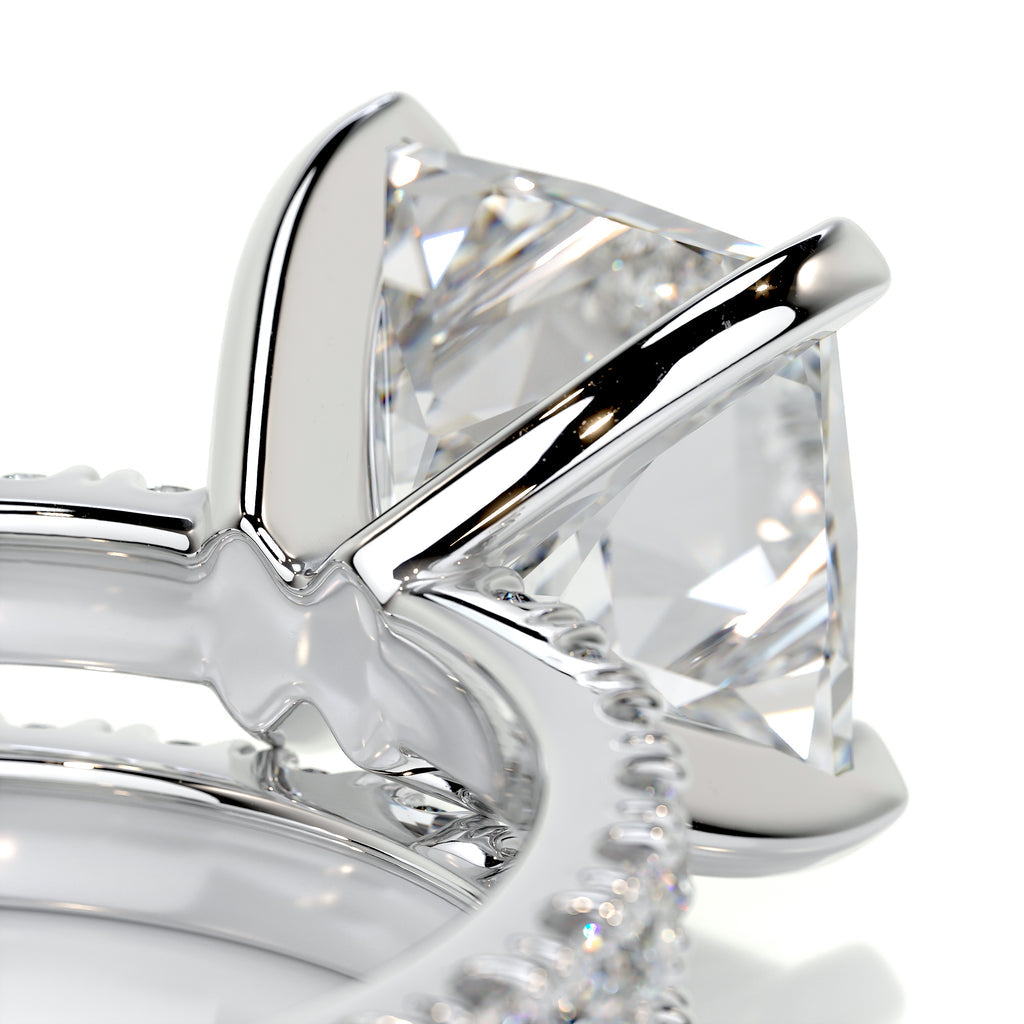 2.0 CT Princess Solitaire & Pave Setting F-VS Loose Diamond Bridal Set - Camila Brown