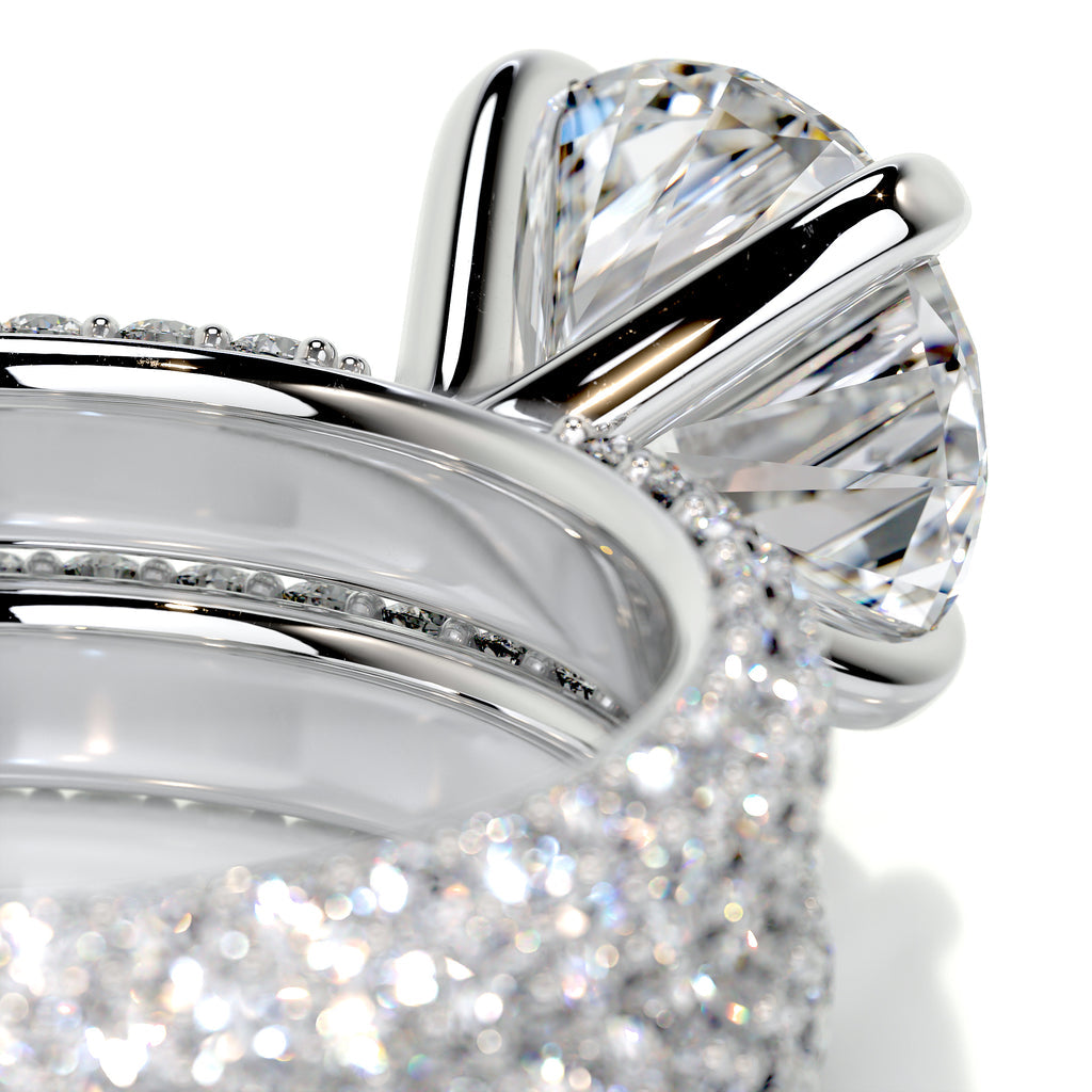 2.0 CT Round Solitaire & Pave F-VS Loose Diamond Bridal Set - Camila Brown