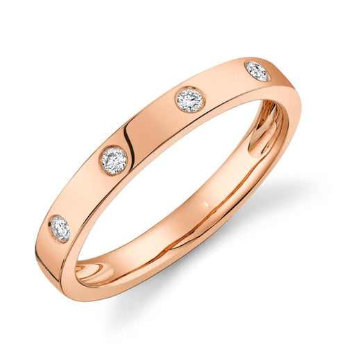 0.11 TCW Round CVD Diamond Flush Setting Wedding Band - Camila Brown