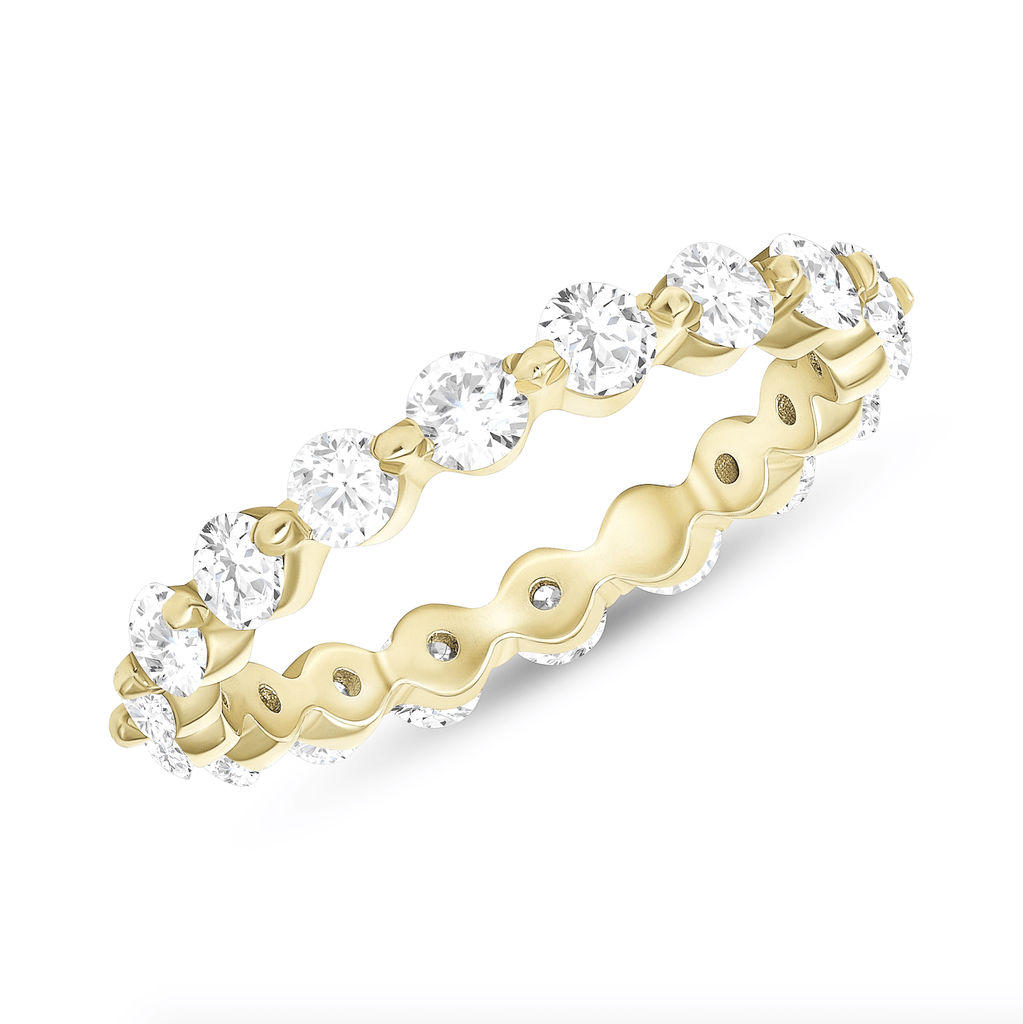 0.75 TCW Round CVD Diamond Full Eternity Wedding Band - Camila Brown