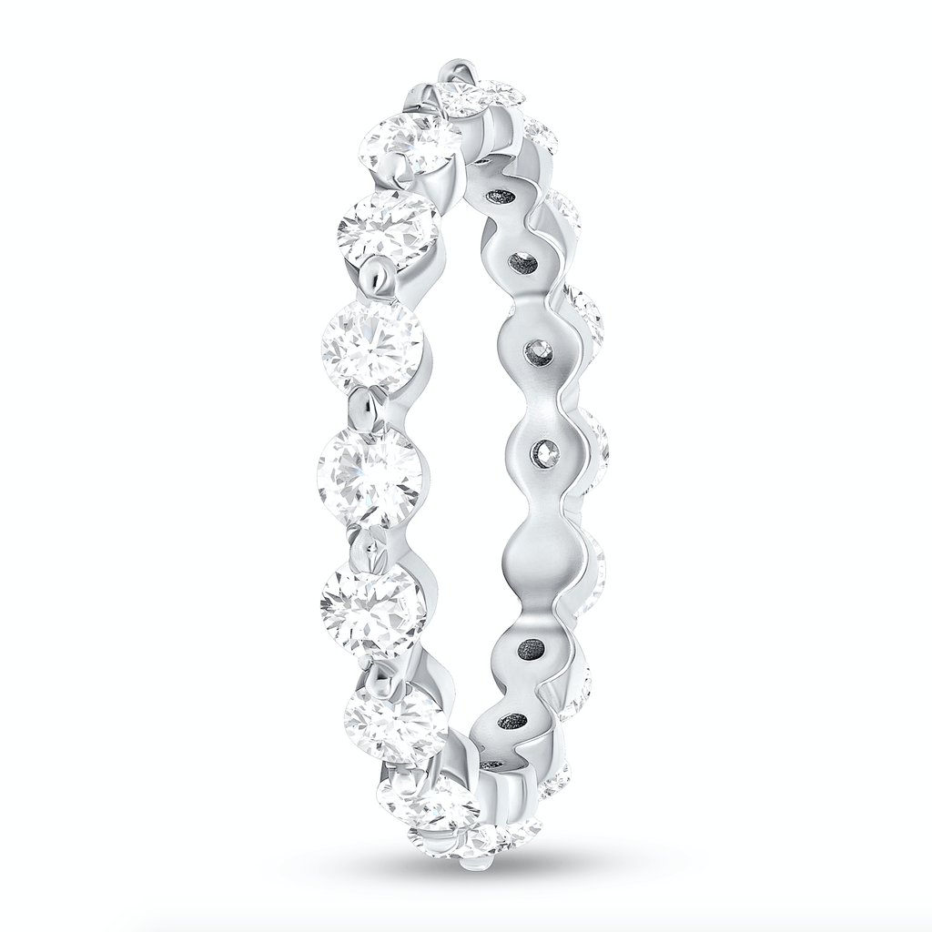 0.75 TCW Round CVD Diamond Full Eternity Wedding Band - Camila Brown