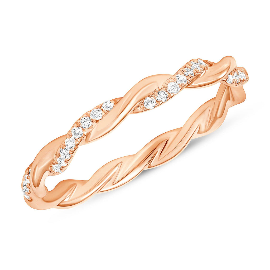 0.09 TCW Round CVD Diamond Twisted Rope Wedding Band - Camila Brown